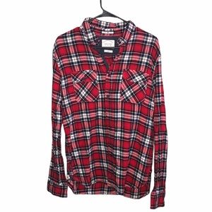 Denim & Flower Long Sleeve Plaid Flannel